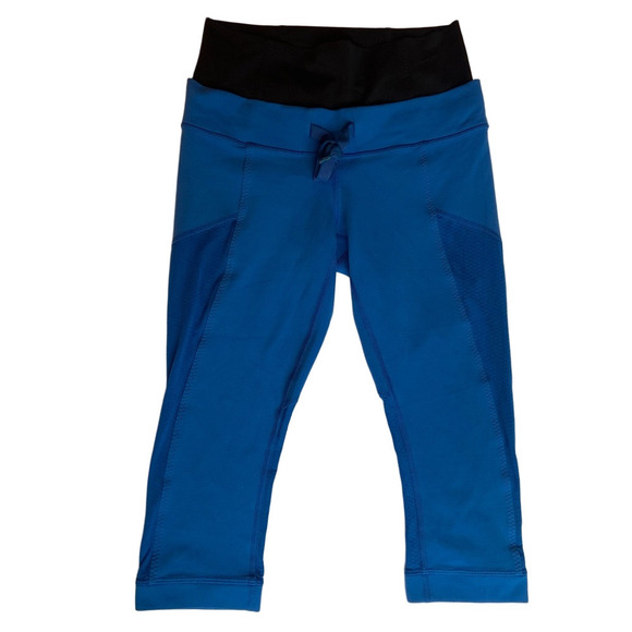 lululemon athletica Pants - Lululemon Athletica Blue Leggings with Black Waistband